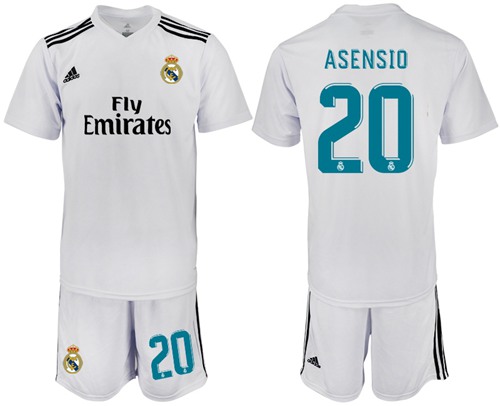 Real Madrid #20 Asensio White Home Soccer Club Jersey - Click Image to Close
